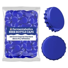 Fermentaholics Blue Beer Bottle Caps - 144