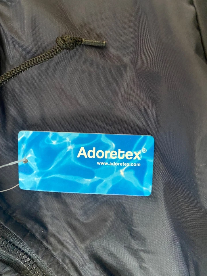 Новый с Ярлыками Adoretex плавать парка куртка молодежи L черный флис с капюшоном водонепроницаемый пальто - Изображение 2 из 4