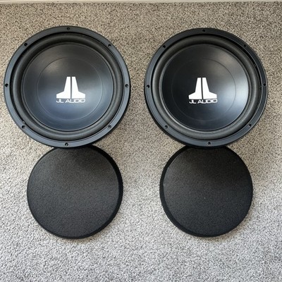 2 JL AUDIO  12W3v2-D4 SUBWOOFERS SUBS PAIR SPEAKER GRILLS EXCELLENT CONDITION!