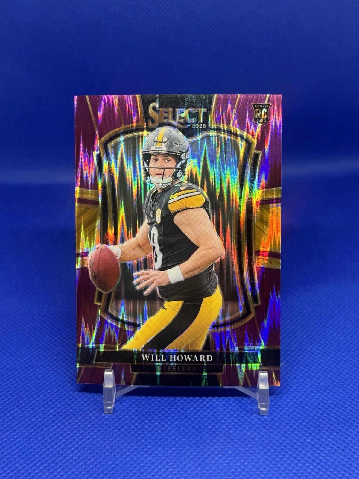 Panini 2025 Select Will Howard Premier Level Orange Shock Prizm RC #152/699