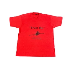 Vintage Screen Stars Best 107th Tactical Fighter Squadron Trust Me T Shirt 90s