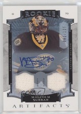 2015 Upper Deck Artifacts Rookies Silver Material 82/125 Malcolm Subban Auto 5j8