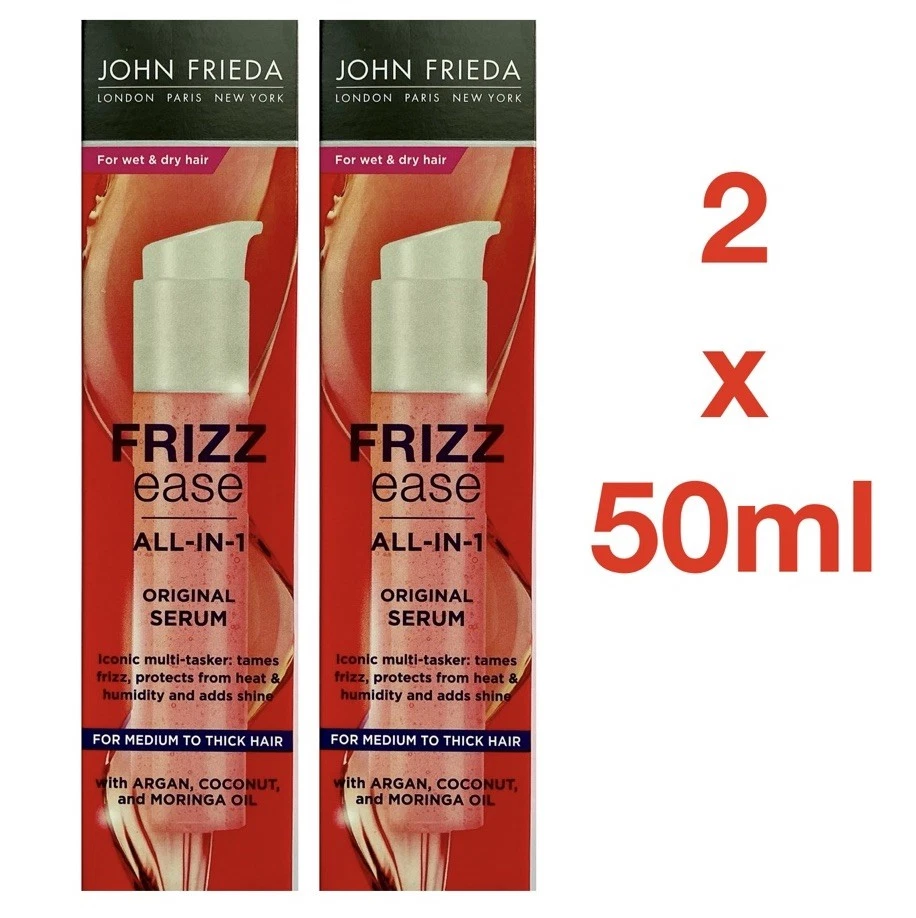 JOHN FRIEDA Frizz Ease All-in-1 Original Serum for Medium to Thick Hair 2 x 50ml