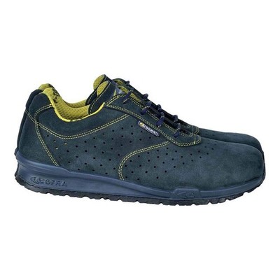 Cofra GUERIN S1 P SRC Sicherheitsschuhe Leder Blau Gelb Größe 41