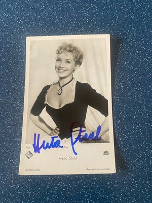 Autograph card Herta STAAL actress signed