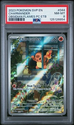 2023 Pokemon Svp En-Sv Black Star Promo Charmander #044 PC ETB PSA 8