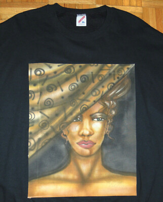 Sweatshirt Vintage 90s Handmade Folk Art Vogue Fashion Pose Rap Tee R&B XL RARE 