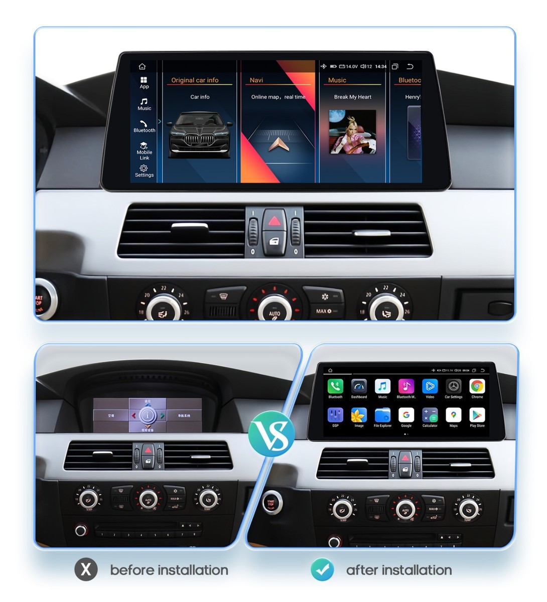 Android 12 Octa Core 10.33 QLED Ecran Stéréo Pour Cote DIvoire