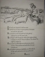 * TRI CHEM 8304 A THE LORD IS MY SHEPHERD  Liquid Embroidery Picture TRICHEM