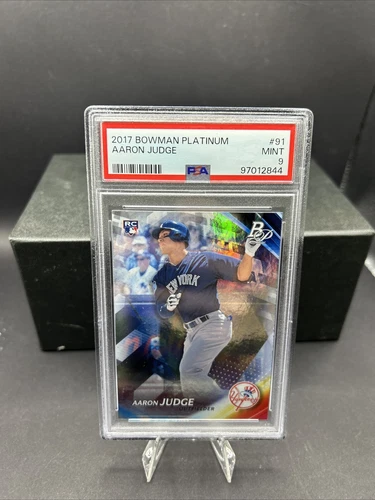 2017 Bowman Platinum Aaron Judge Card # 91 PSA 9