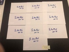 (Lot of 10) JSA Lee MacPhail Autographed 3x5 Signed Index Card HOF Deceased 10-2