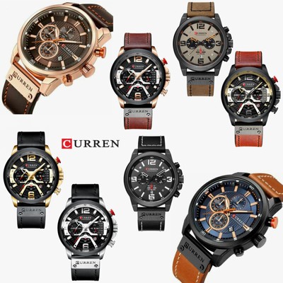 Curren Luxury Herren Sportuhren Quarz wasserdichte Armbanduhr Geschenk fürFreund