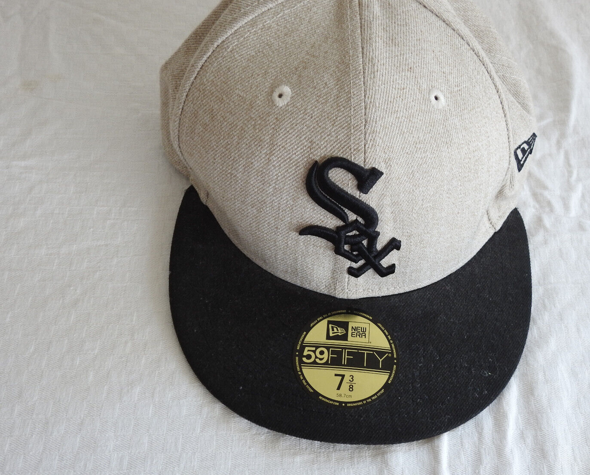 Chicago White Sox Hat Cap New Era Gray Size 7 3/8 58.7 cm 59Fifty