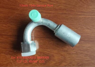 MRFOMOCO 90° A/C Beadlock Fitting - Steel Reduced Barrier Female O-Ring #8 (35R1322ST / 35R1322STL)