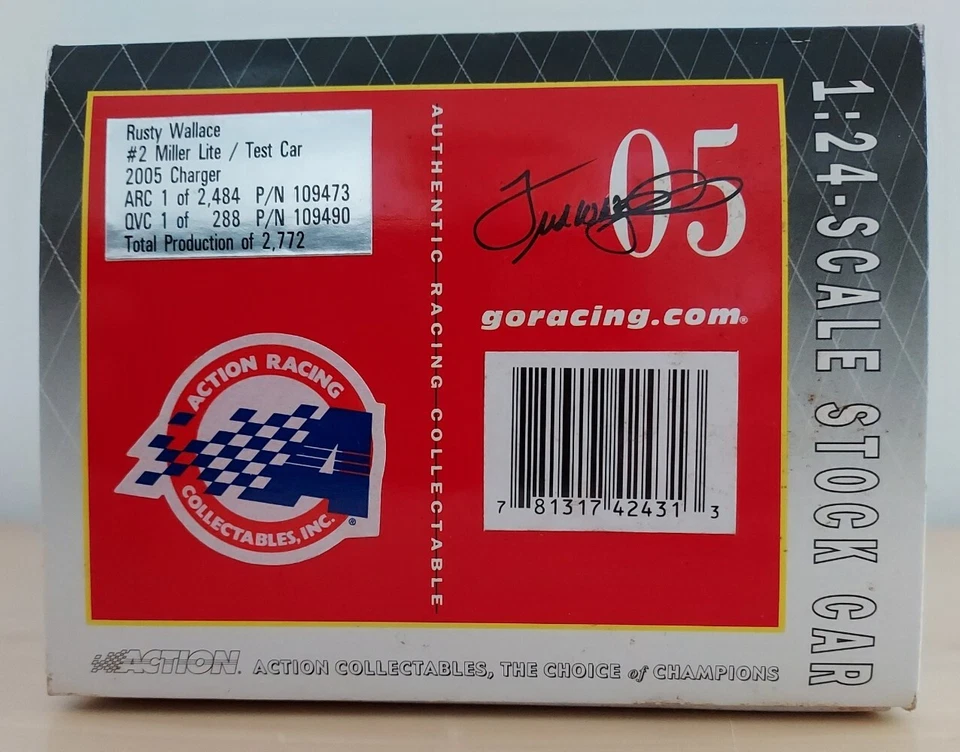 Cargador Rusty Wallace #2 Miller Lite Test Car 2005 NUEVO Foto 3 de 4