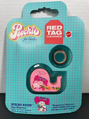 Vintage 1982 Mattel Poochie Sticky Stuff Tape Dispenser NEW in Package