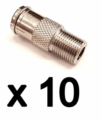 CONECTOR PUSH ON AJUSTE RÁPIDO F ADAPTADOR DE PRUEBA SOLUCIÓN RÁPIDA SATÉLITE COAXIAL X 10