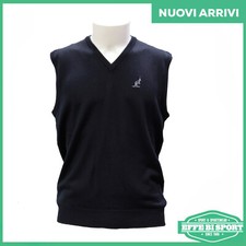 Smanicato uomo Australian maglia senza maniche casual maglia lana scollo V blu