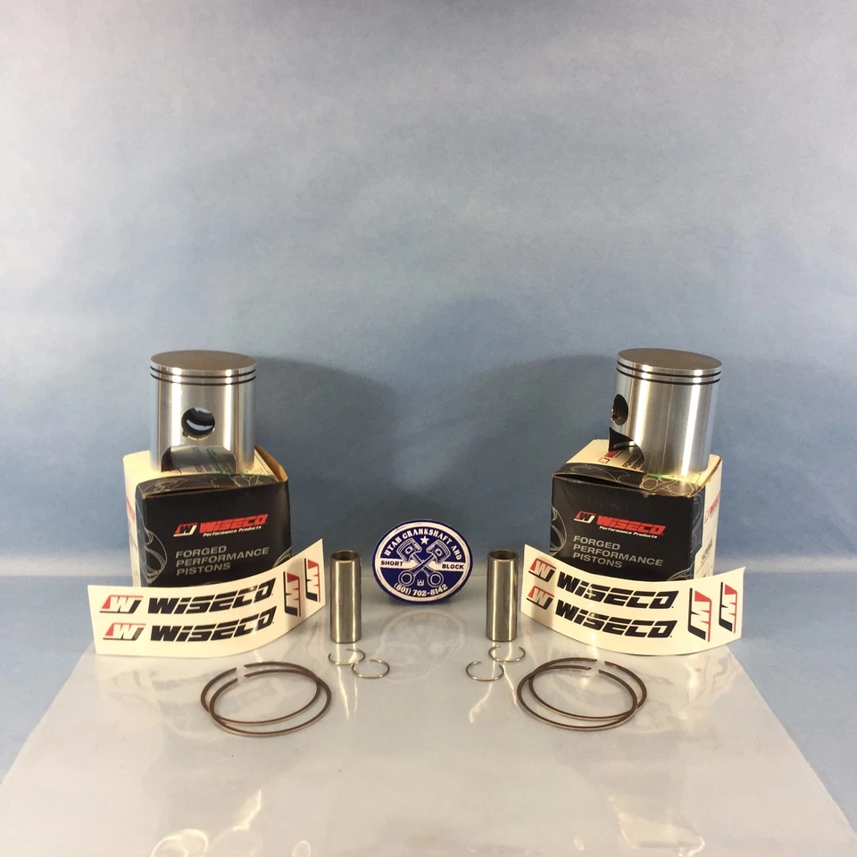 NUEVO JUEGO DE PISTONES POLARIS 440 REFRIGERADO POR LÍQUIDO DIÁMETRO STD WISECO 2001-2007 IQ XCR PRO X Foto 3 de 4