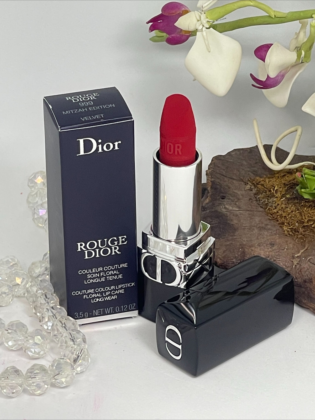 Dior Rouge Dior Couture Lipstick 999 Mitzah Velvet Finish New in Box-image