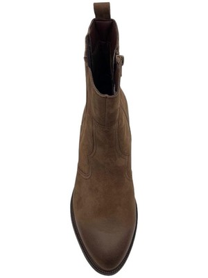 David Tate Women's Basil Western Boot - Nubuck Leather Pull-On Boot With Cushioned Insole
