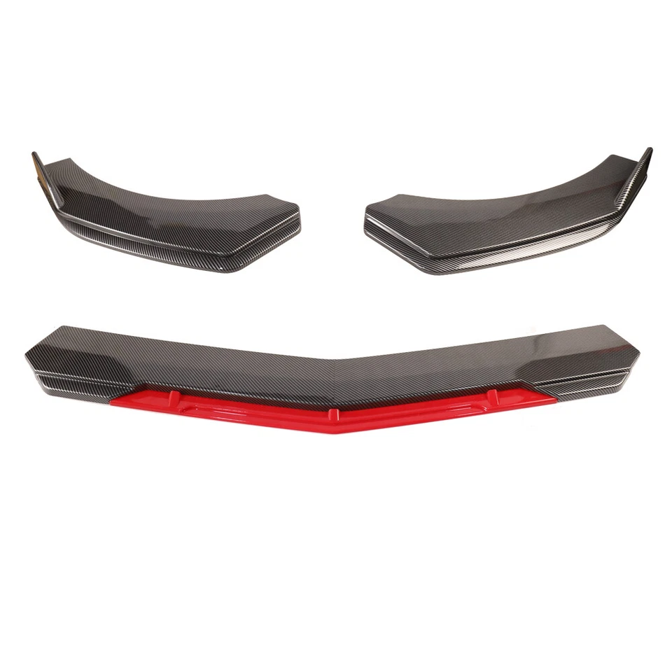 For Nissan Versa Universal Front Bumper Lip Spoiler Splitter Carbon Fiber - Image 4 of 4