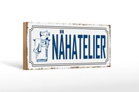 Holzschild Spruch 27X10 Cm NäHatelier Geschenk Holz Deko Schild Wooden Sign