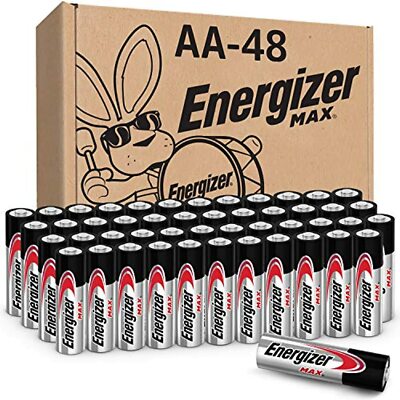 Energizer AA Batteries (48 Count), Double A MAX Alkaline Battery (Packaging May