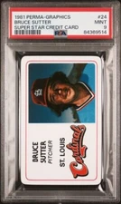 1981 Perma-Graphics/Topps Credit Cards Bruce Sutter #125-024 PSA 9