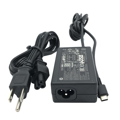 Genuine HP 65W AC Power Adapter USB-C L65505-002 20V 3.25A Charger TPN-CA21