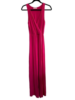 LUSH XS Maxi Dress Long Sexy Hot Pink Surplice Party Club Rush Barbiecore  #2984 | eBay