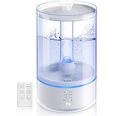 Cool Mist Ultrasonic Air Humidifier for Bedroom Large Room With