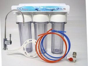clearly filtered 3 stage under the sink water filter system