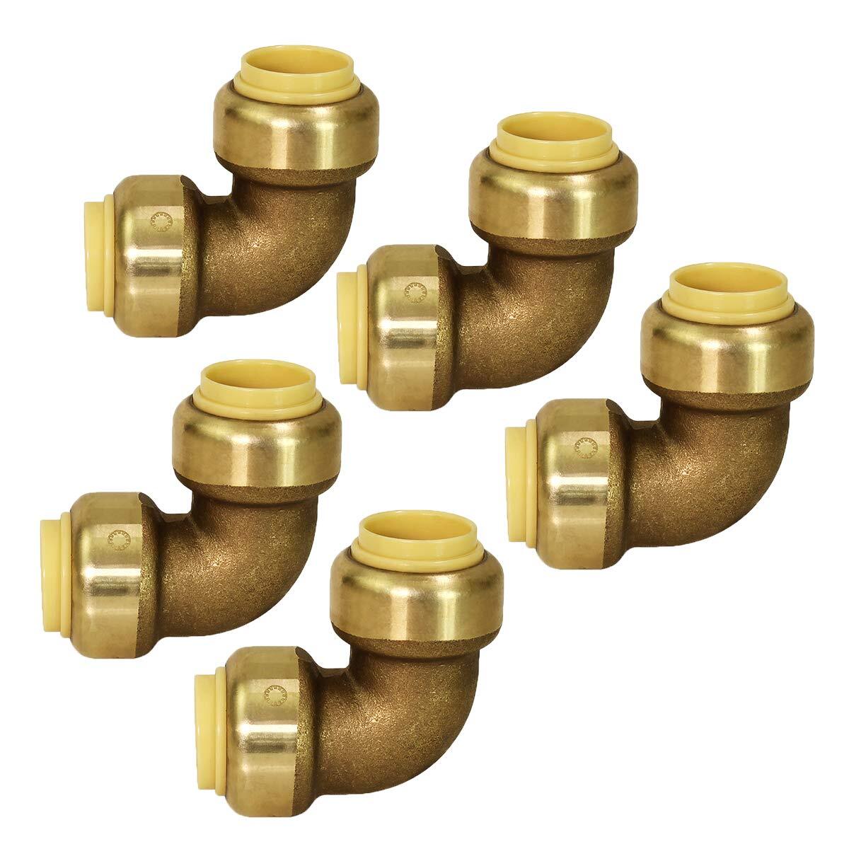 Vqf90125 90 Degree Elbow Pipe Fittings Push To Connect Pex Copper Cpvc 1/2 Inch