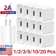 USB 5V 2A Wall AC DC Home House Charging Charger Wall Power Adapter US Plug Lot
