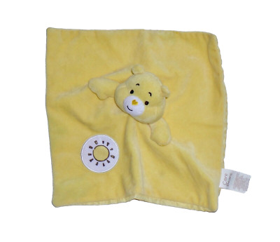 WIE NEU * Care Bears Glücksbärchi gelb Teddybär Bär Schmusetuch Schnuffeltuch