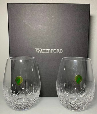 stemless crystal red wine glasses