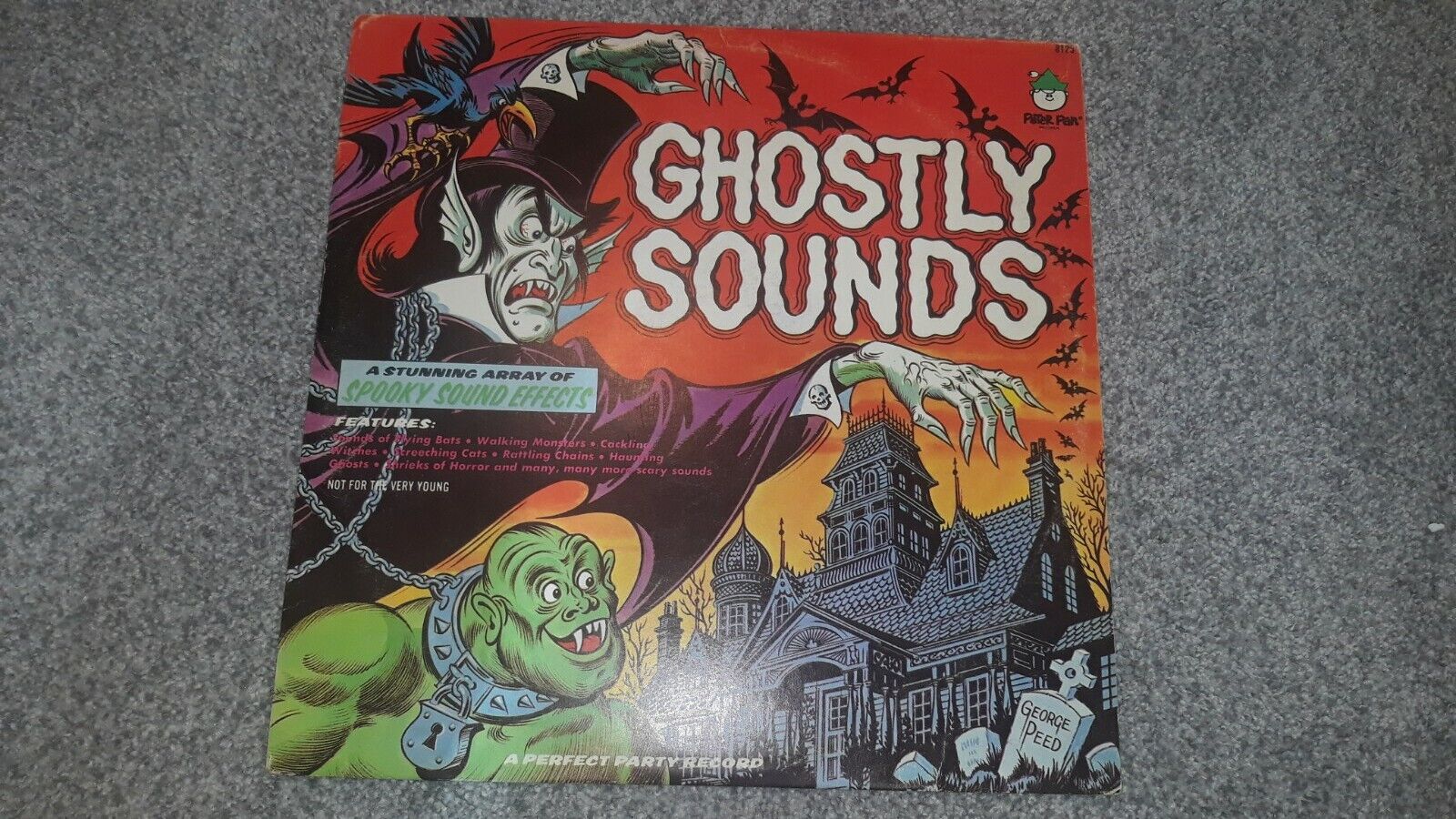 Ghostly Sounds Peter Pan Records Spooky Sound Effects LP Record 12" 8125 VG/VG+