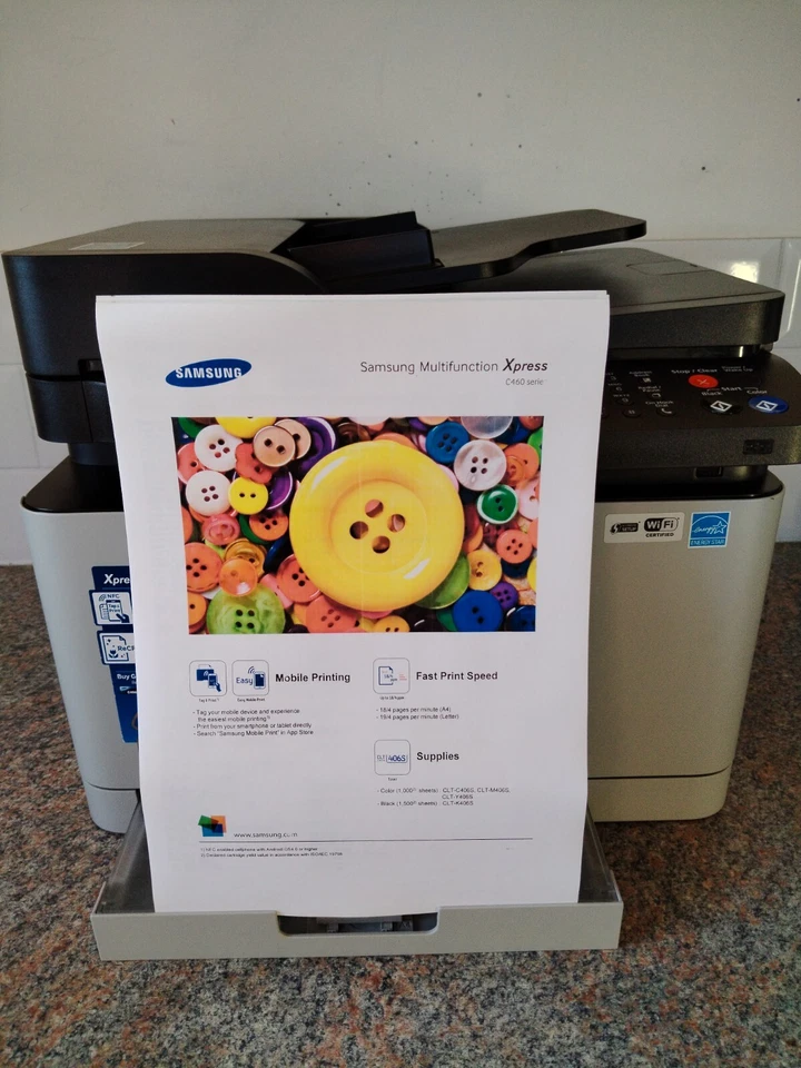 🖨️Samsung Xpress C460FW Colour Laser Printer | SL-C460FW/SEE | Wireless | Print - Image 3 of 4