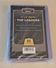 Cardboard Gold NEW LOT 2 4 6 Photo TOP LOADERS 25x2 50 Rigid Plastic Holder