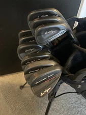 Ben Hogan Fort Worth Black Irons and Equalizer Black Wedges, 5-PW, 50, 54, 58