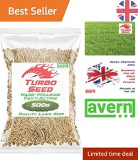 Turbo Grass Seed 500g - Lush, Dog-Resistant Lawn in Just 7 Days, 30 sqm Coverage 33.98 per kilo