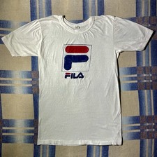 True Vintage Late 60s/70s 100 Cotton White Early Fila T-shirt Size 42