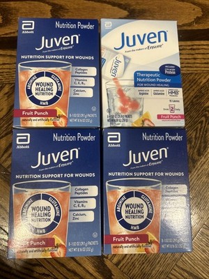 Juven Therapeutic Nutrition Powder Fruit Punch 4 Box of 8 Expire 10/26 & 3/27
