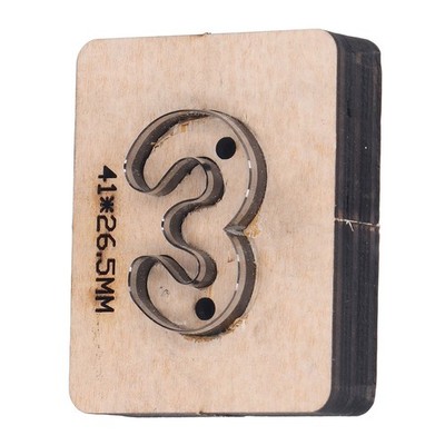 Number 3 Shape Leather Punching Cutting Die Shaped Leather Wood Rubber Punch SET