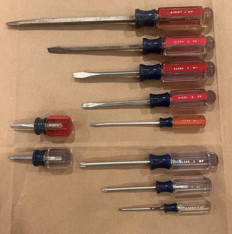 Vintage Craftsman 10-10 Piece Screwdriver Set