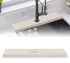 Toumov Diatomite Stone Faucet Mat Kitchen Sink Splash Guard Absorbent Tray