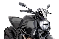 Puig Sport Display Windschutz Windabweiser Rauchglas Ducati Diavel 2014 - 2018