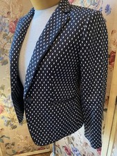 NWT Ann Taylor One-Button Black White Knit Blazer Size 0 189 Classy Prep Jacket