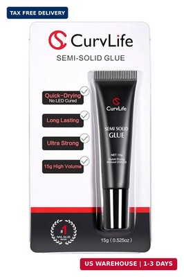 Curvlife New Super Strong on Nail Glue 15g for Press On Nails Tips Quick Dryi
